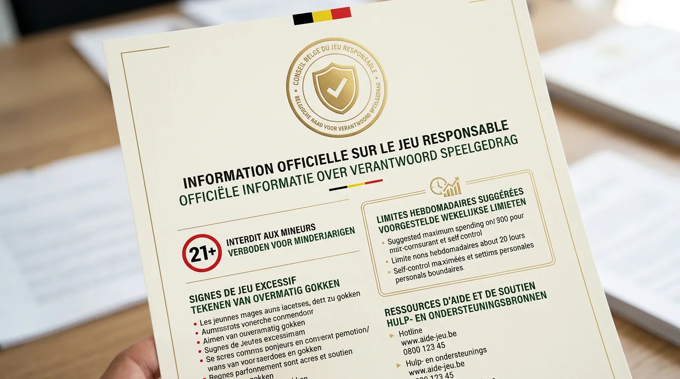 Réglementation des paris sportifs en Belgique avec les logos de la Commission des Jeux de Hasard