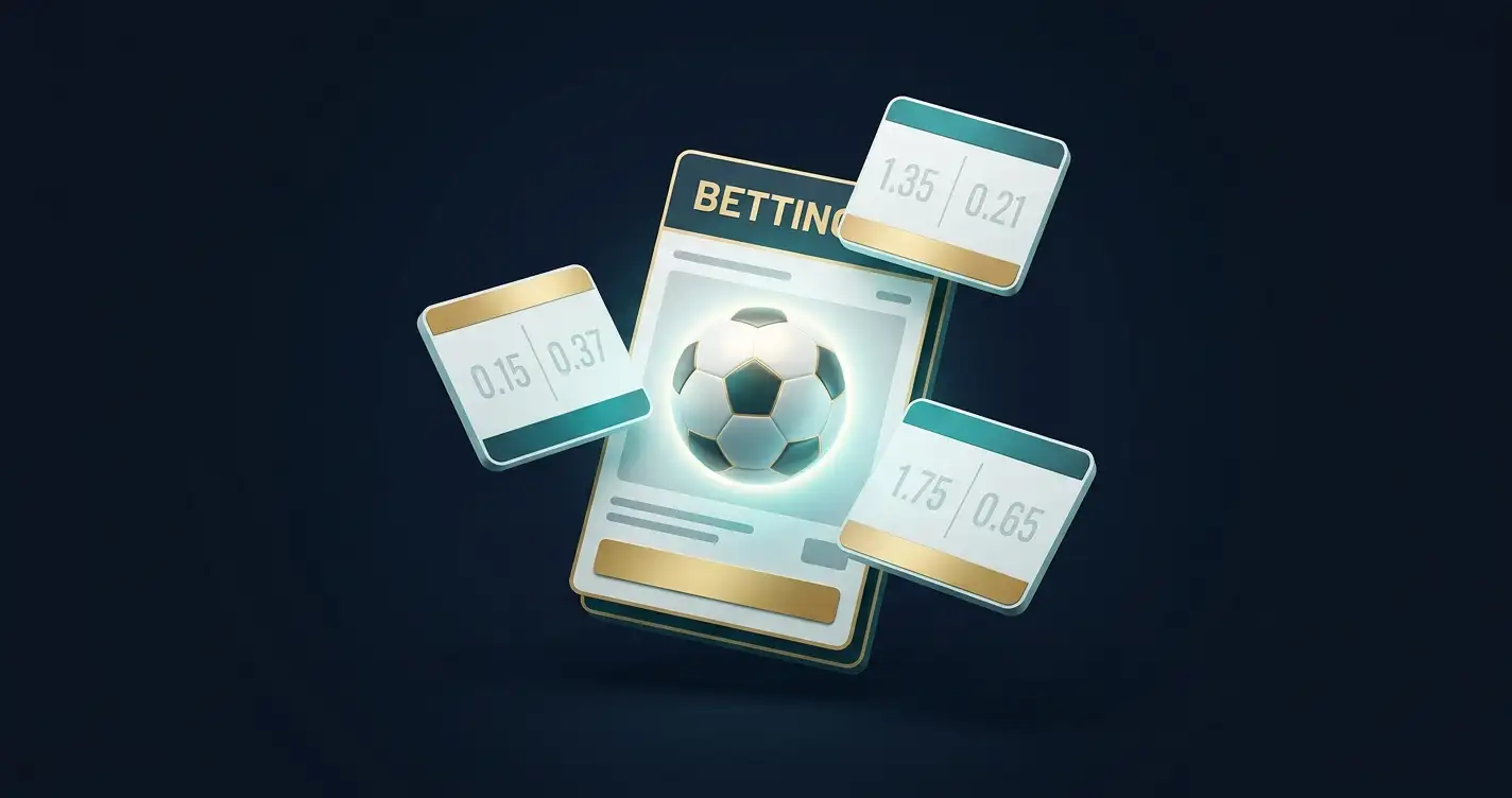 Illustration éditoriale d'un bulletin de paris du Mondial 2026 avec ballon et cotes stylisées